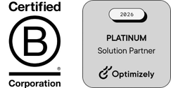 2026 badges b corp and optimizely